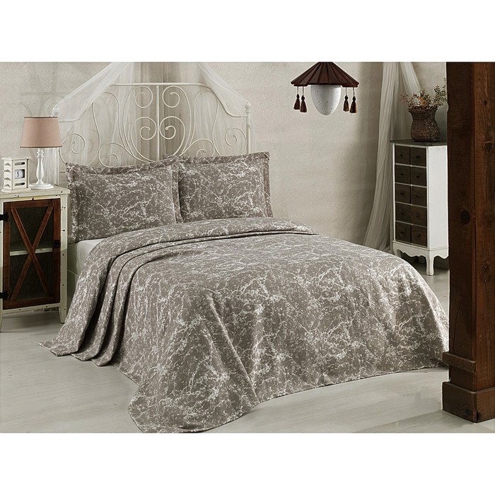 Комлпект Vartien: покрывало 240 × 260 см, наволочки 50 × 70 см - 2 шт, капучино