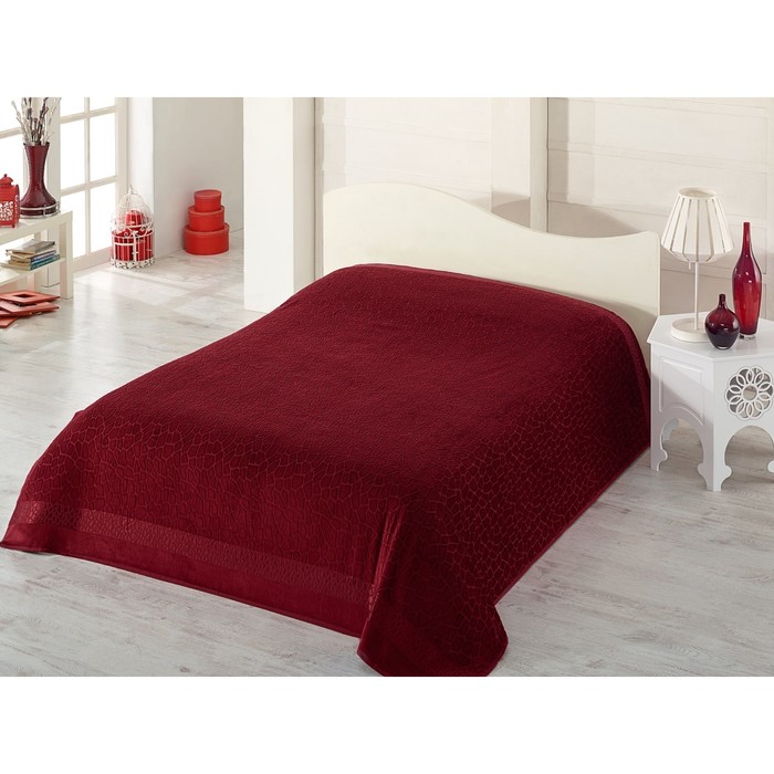 Простыня Safari, размер 200х220 см, цвет бордовый, 400 г/м2 2436