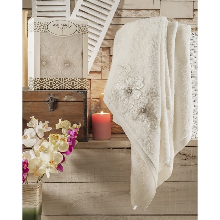 Полотенце Pearly, размер 85х150 см, цвет молочный, махра 500 г/м2 2480