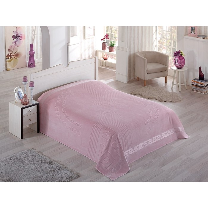 Простыня Sorti, размер 200х220 см, цвет грязно-розовый 2437