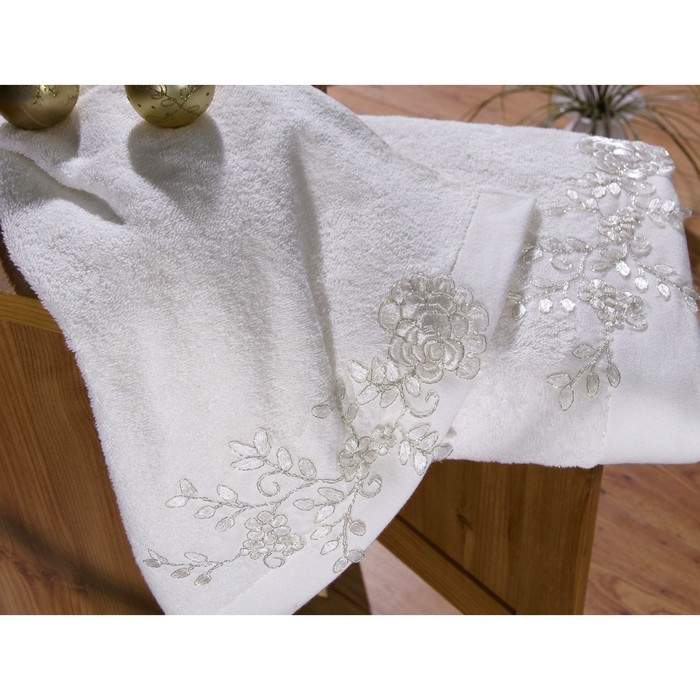 Полотенце Sensitive, размер 85х150 см, цвет молочный, махра 500 г/м2 2520