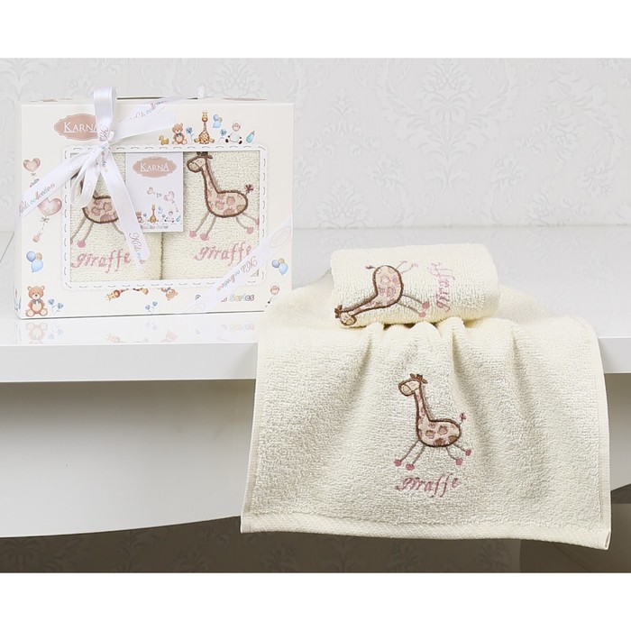 Салфетки Bambino, размер 30х50 см-2 шт., цвет розовый, махра 380 г/м2 V2 2136