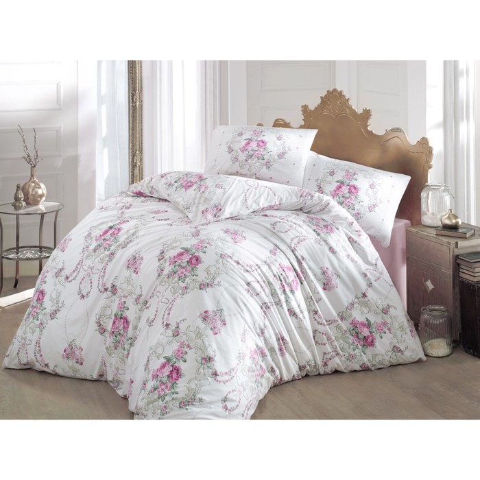 КПБ Admire евро, 240х260 см, 200х220 см, 50х70 см-2 шт.. цвет розовый, ранфорс 115 г/м2 297   314683