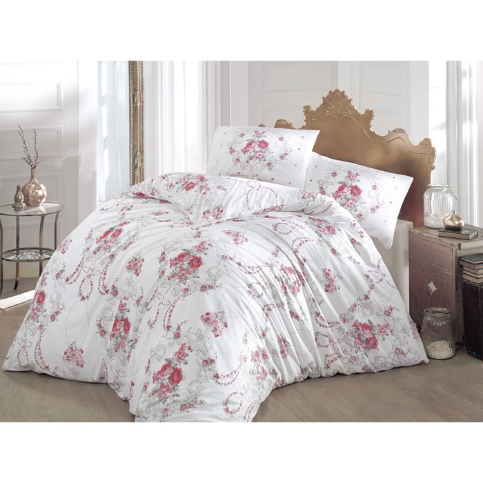КПБ Admire евро, 240х260 см, 200х220 см, 50х70 см-2 шт.. цвет бордовый, ранфорс 115 г/м2 297   31468
