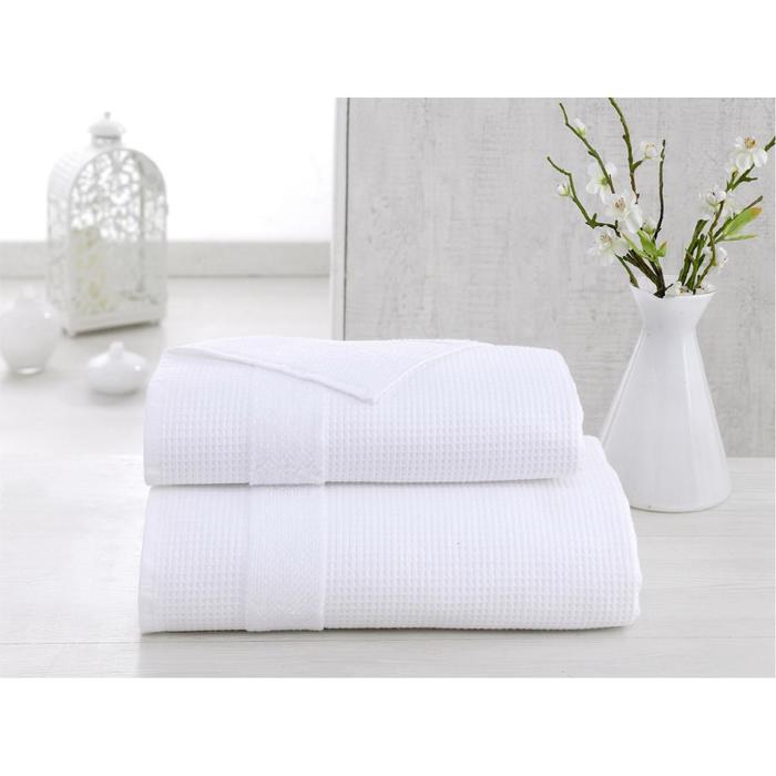 Полотенце Truva, размер 70х140 см, цвет белый, микрокотон 500 г/м2 2668