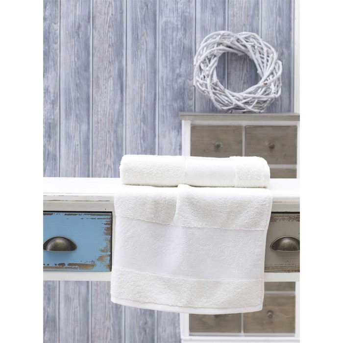 Полотенце Dora, размер 50х90 см, цвет кремовый, махра 380 г/м2 2748