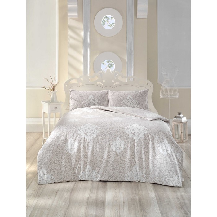 КПБ Snazzy 1,5 сп, 160х240 см, 160х220 см, 50х70 см-1 шт., цвет коричневый, ранфорс 115 г/м2 298/12