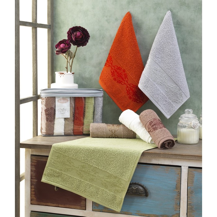 Салфетки Rebeka, размер 30х50 см-6 шт., махра 350 г/м2 V1 2656