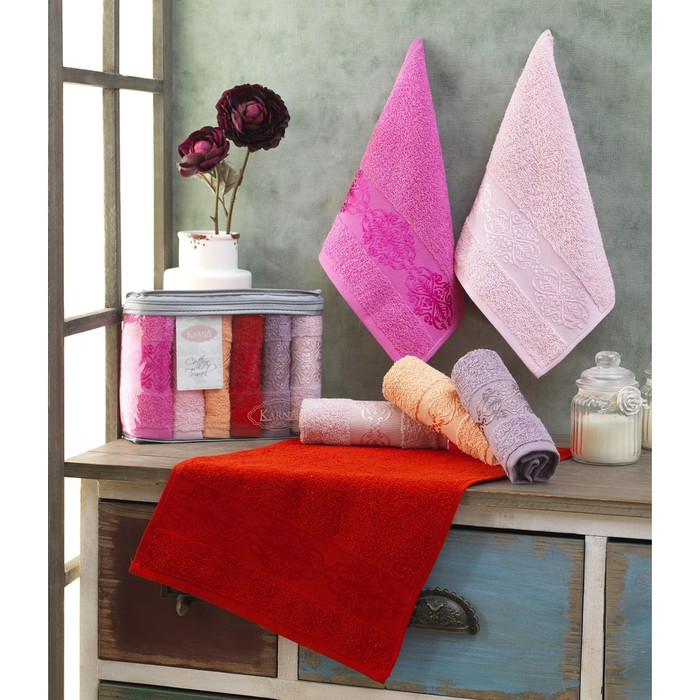 Салфетки Rebeka, размер 30х50 см-6 шт., махра 350 г/м2 V2 2656