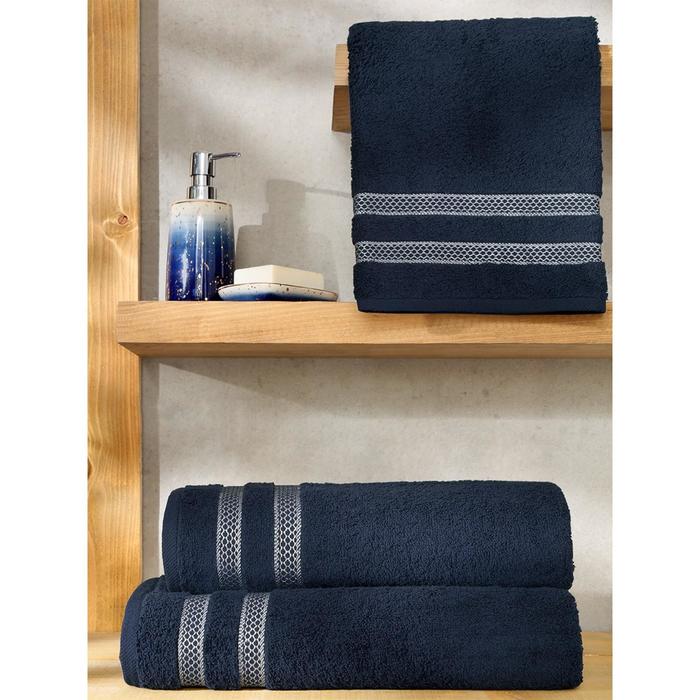 Полотенце Petek, размер 50х100 см, цвет синий, махра 380 г/м2 2146