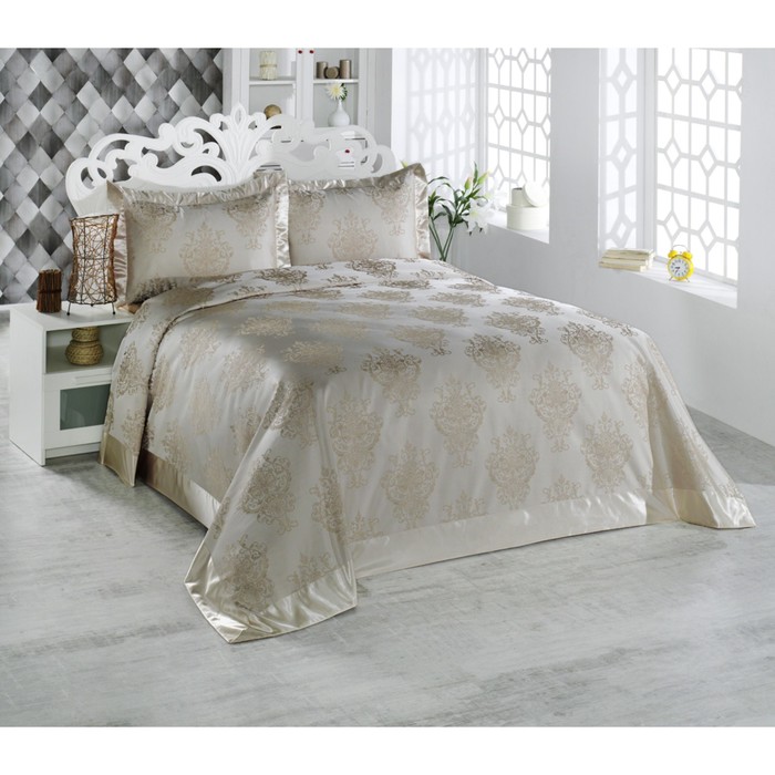 Покрывало Argolis, размер 260х260 см, 50х70 см-2 шт., цвет медный 2768