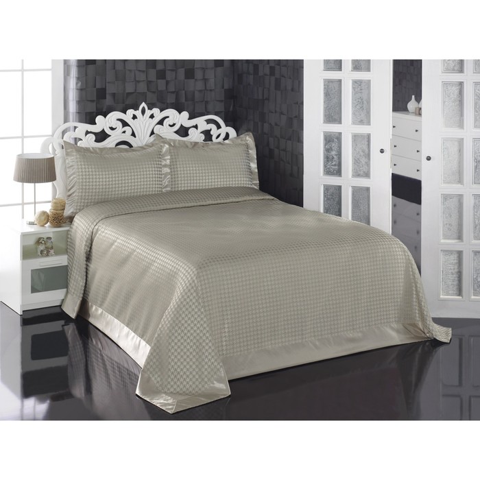 Комплект Greven: покрывало 260 × 260 см, наволочки 60 × 80 см - 2 шт, стоне