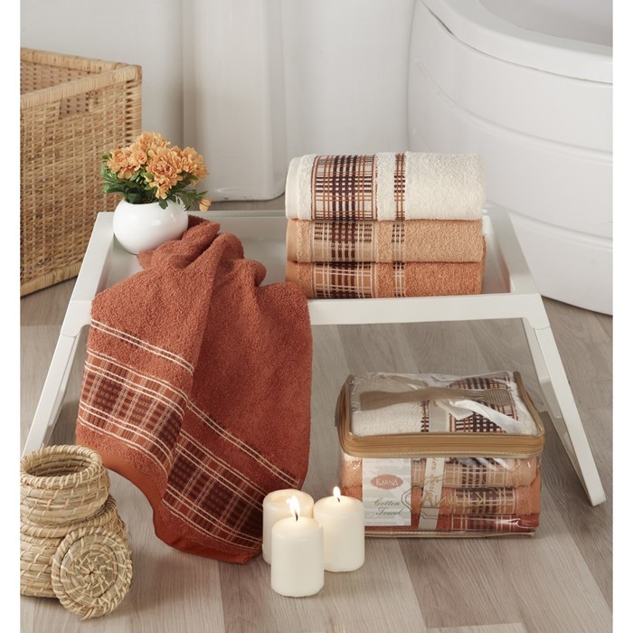 КМП Ekol, размер 70х140 см-4 шт., махра 400 г/м2 V3 2176