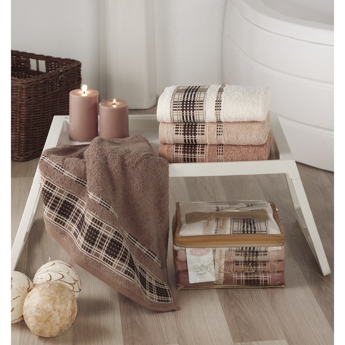 КМП Ekol, размер 70х140 см-4 шт., махра 400 г/м2 V1 2176