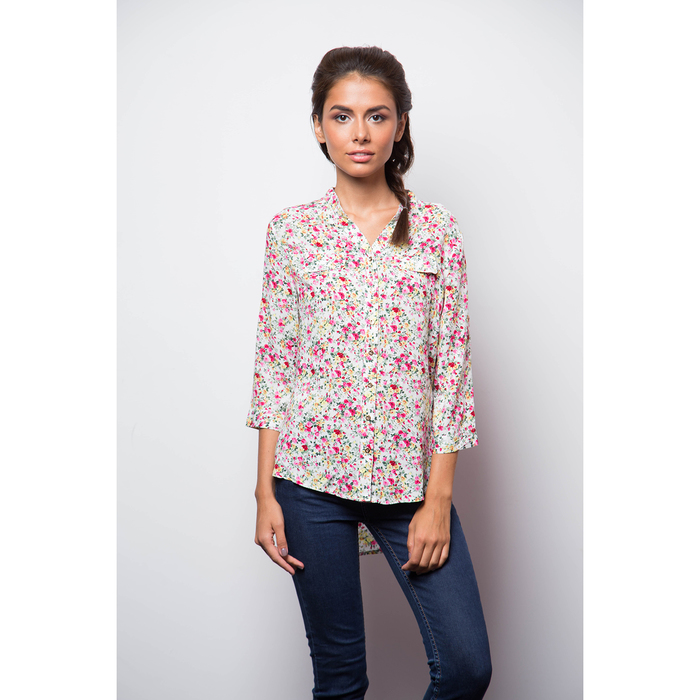 Блузка женская 1673-7, цвет разноцветный, р-р 42 рост 175