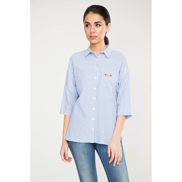 Блузка женская 16169-7, цвет синий, р-р 42 рост 175