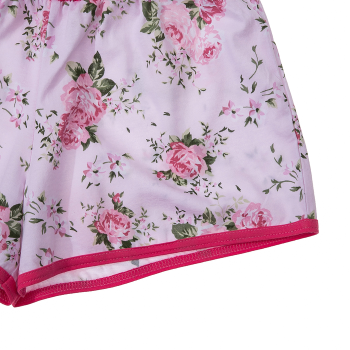 Пижама женская (футболка на пуговицах, шорты) 221хр1947 цвет тёмно-розовый, р-р 52