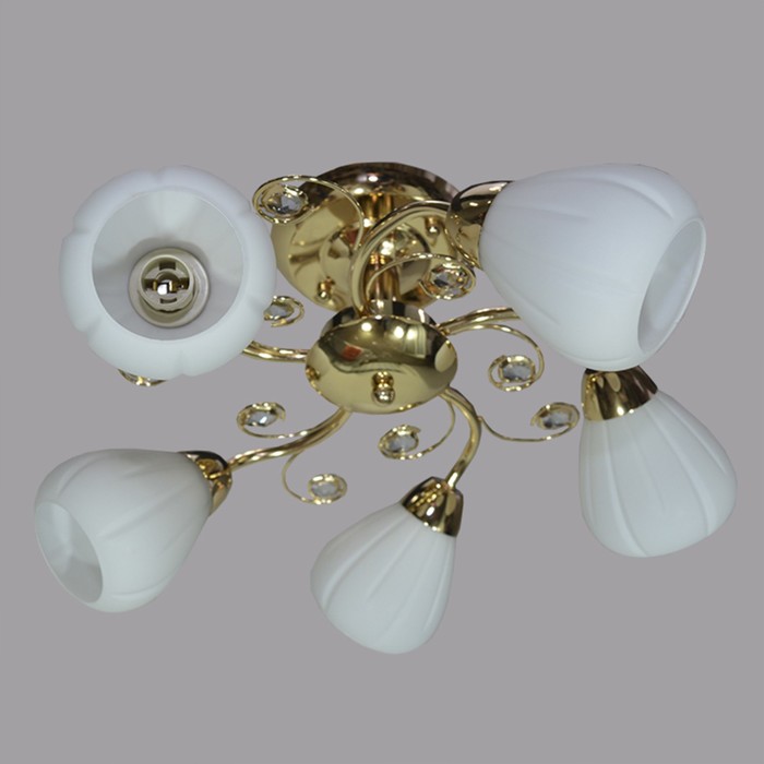 Люстра "Камилла" 5х40WxE14 золото