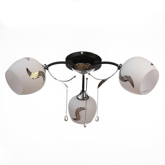 Люстра "Алберто " 3х60WxE27 хром+черный