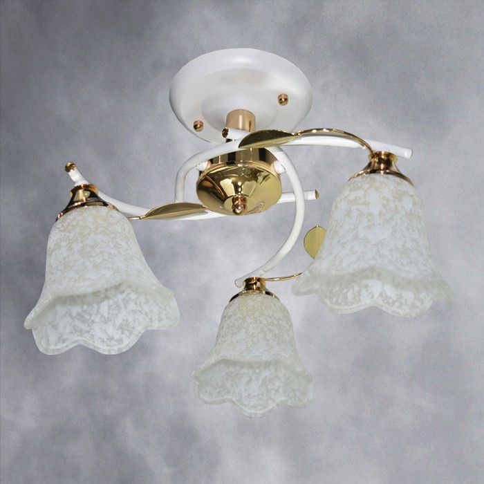 Люстра "Алессио " 3х60WxE27 белый+золото