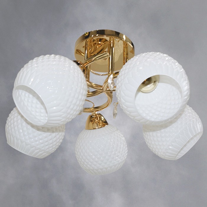 Люстра "Лесли" 5х40WxE27 золото