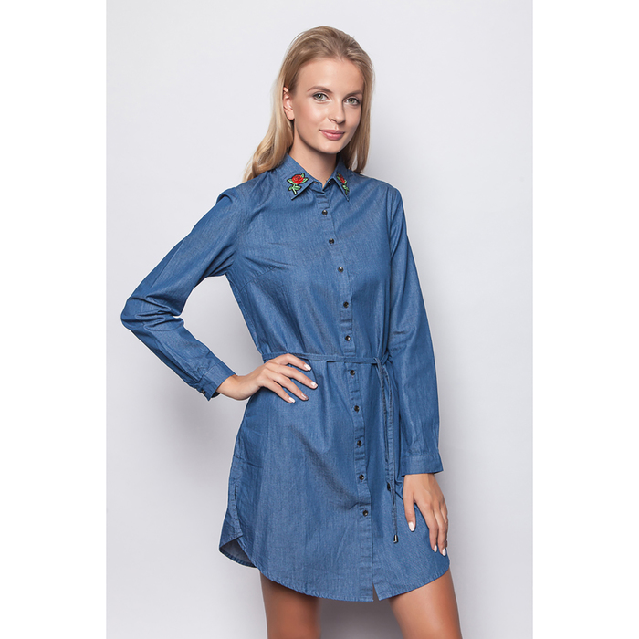 Блузка женская 7111, цвет джинс, р-р 44 рост 175