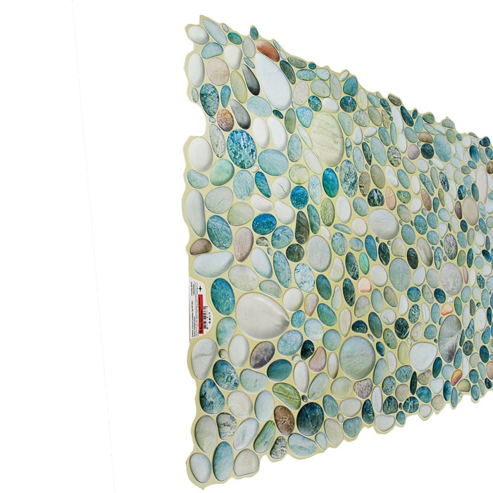 Панель ПВХ Камень "Галька голубая", 980*640*0,6мм