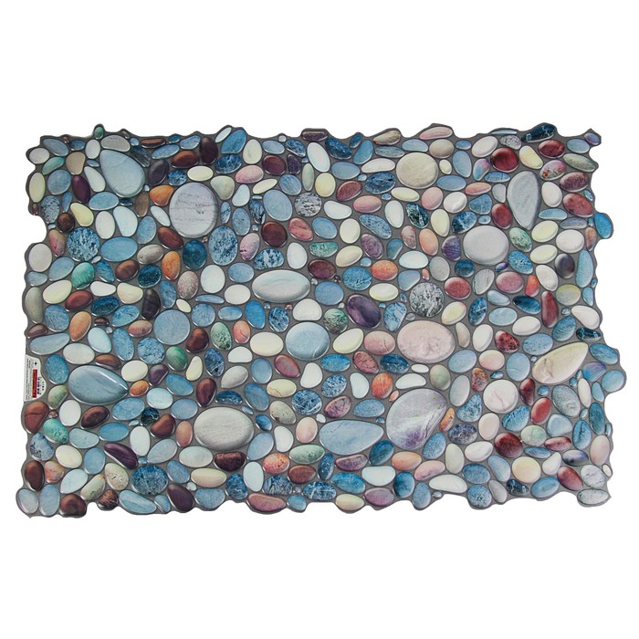 Панель ПВХ Камень "Галька коричневая", 980*640*0,6мм