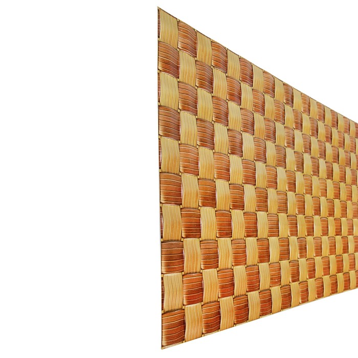 Панель ПВХ Косичка "Красное дерево", 924*464*0,4мм