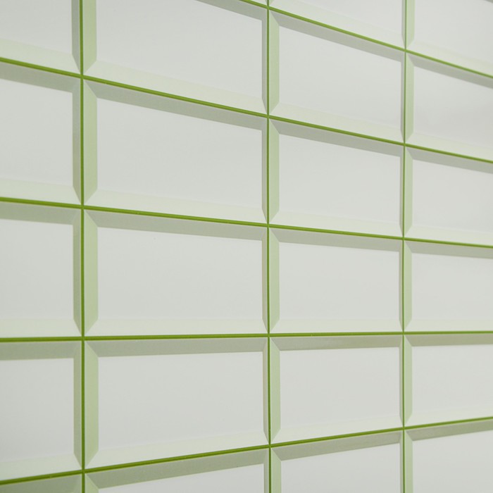 Панель ПВХ Плитка "Фоновая белая", 957*477*0,4мм