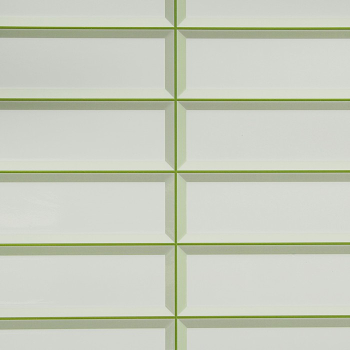 Панель ПВХ Плитка "Фоновая белая", 957*477*0,4мм