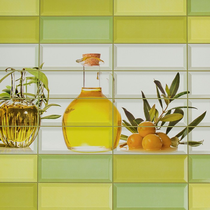 Панель ПВХ Плитка "Ароматы масла", 957*477*0,4мм