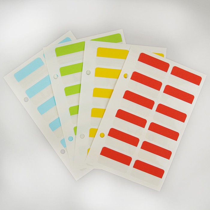 Закладки пластиковые 12*40 мм 3L Index 3L 48 штук ассорти L10512