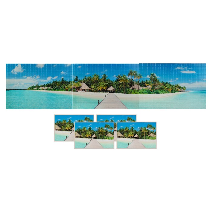 Кухонное панно ПВХ с салфетками "Пляж" 2835х630 мм