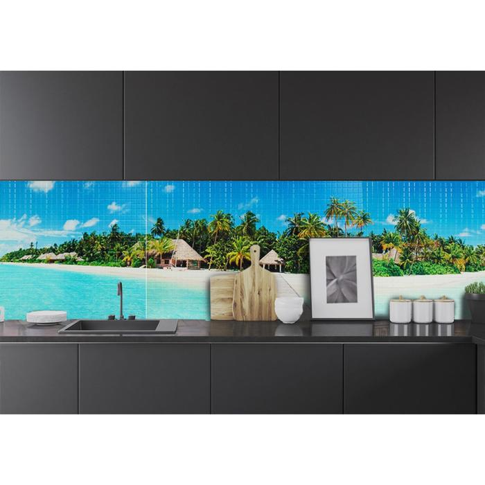 Кухонное панно ПВХ с салфетками "Пляж" 2835х630 мм
