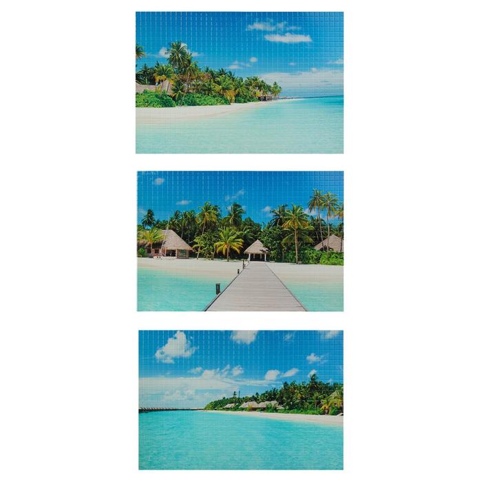 Кухонное панно ПВХ с салфетками "Пляж" 2835х630 мм