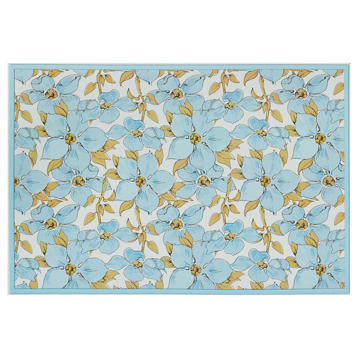 Кухонное панно ПВХ с салфетками "Синие цветы" 2835х630 мм