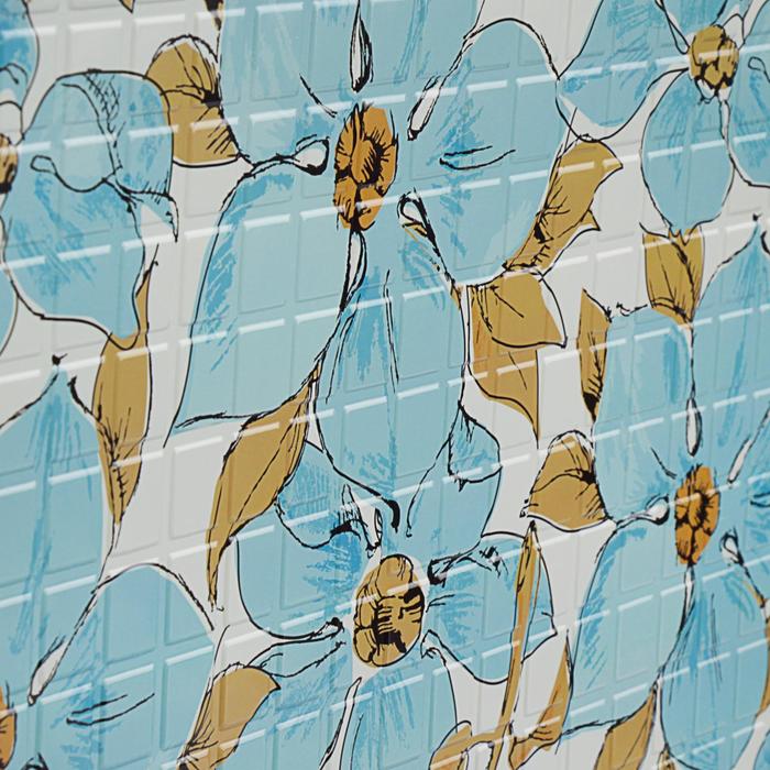 Кухонное панно ПВХ с салфетками "Синие цветы" 2835х630 мм