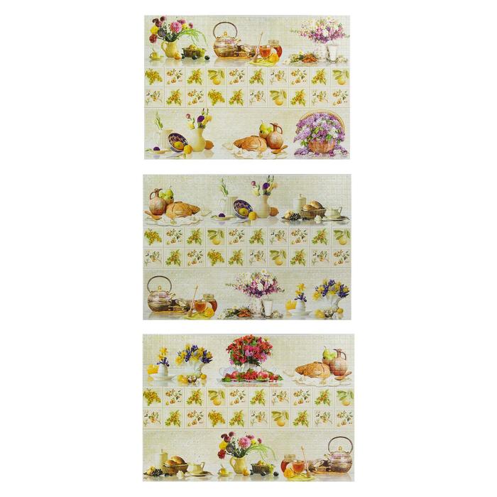 Кухонное панно ПВХ с салфетками "Деревенский натюрморт белый" 2835х630 мм