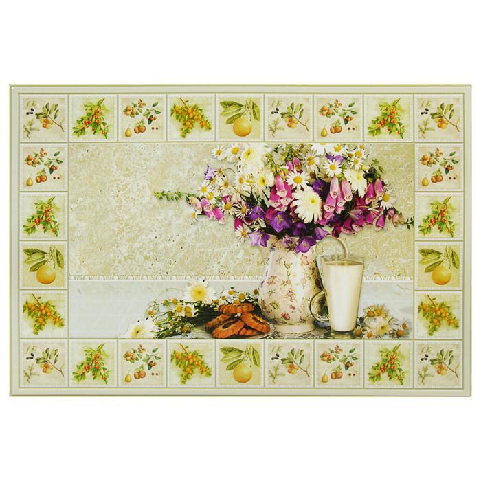 Кухонное панно ПВХ с салфетками "Деревенский натюрморт белый" 2835х630 мм