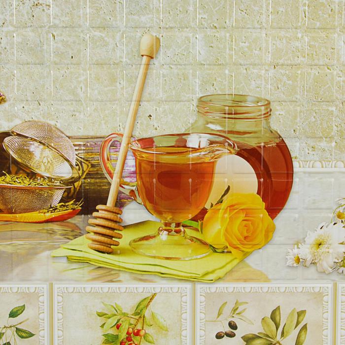 Кухонное панно ПВХ с салфетками "Деревенский натюрморт белый" 2835х630 мм