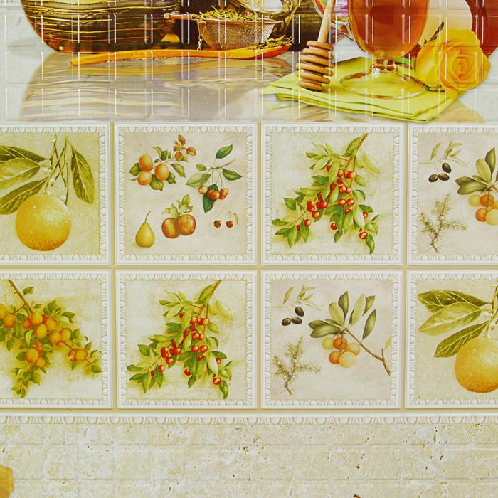 Кухонное панно ПВХ с салфетками "Деревенский натюрморт белый" 2835х630 мм