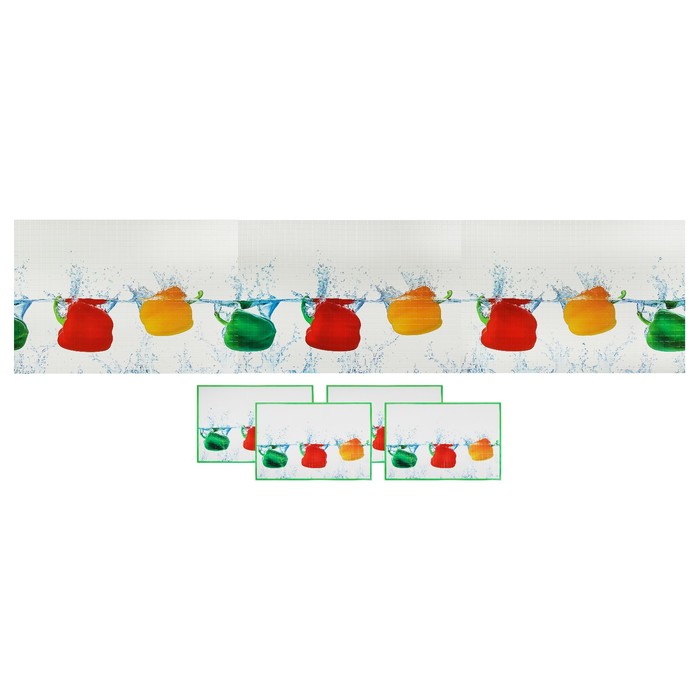 Кухонное панно ПВХ с салфетками "Паприка" 2835х630 мм