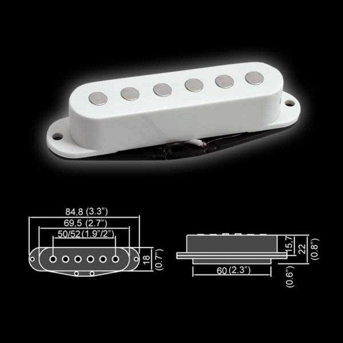 Звукосниматель Belcat BS-04Bridge-WH магнитный, сингл, бриджевый, белый