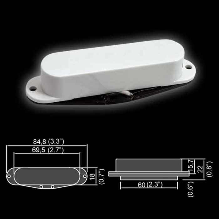 Звукосниматель Belcat BS-02Neck-WH магнитный, сингл, нековый, белый