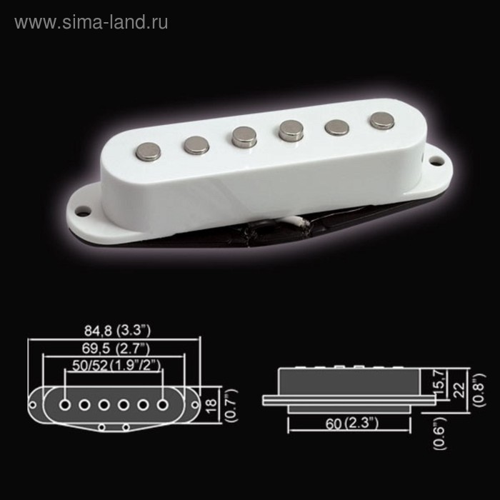 

Звукосниматель Belcat BS-01Neck-WH магнитный, сингл, нековый, белый