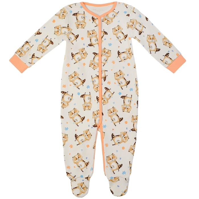 Комбинезон для мальчика, рост 74 см, принт еноты 172-006-39