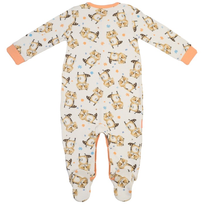 Комбинезон для мальчика, рост 74 см, принт еноты 172-006-39