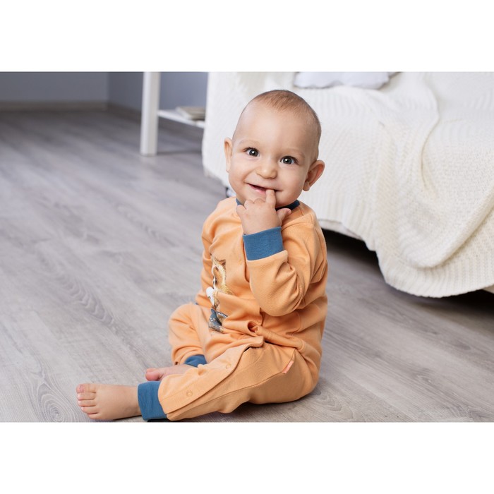 Комбинезон для мальчика, рост 80 см, цвет персиковый 172-008-03