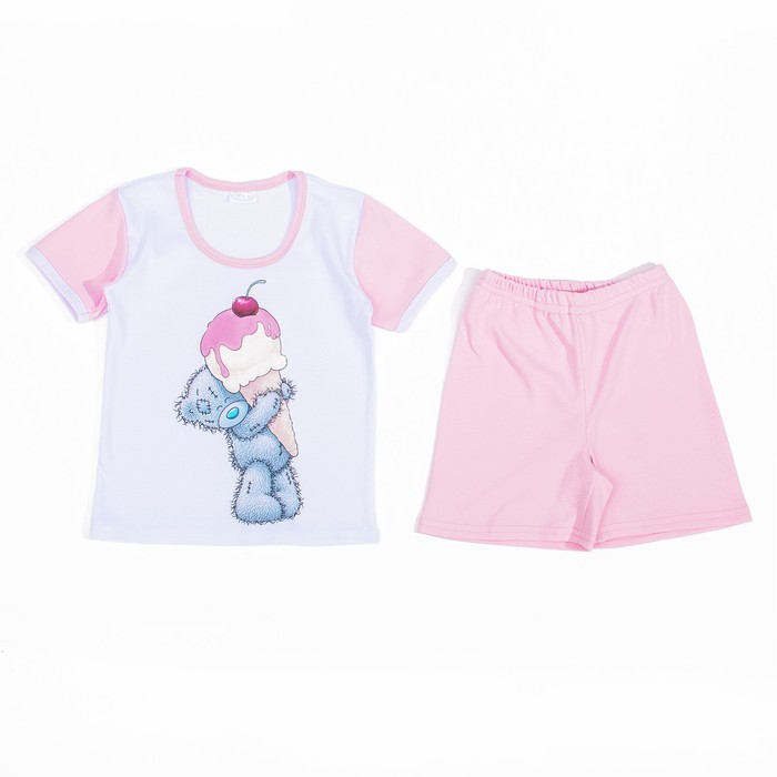 Пижама для девочки "Мишки-Тедди", рост 98-104 см, цвет розовый мт105